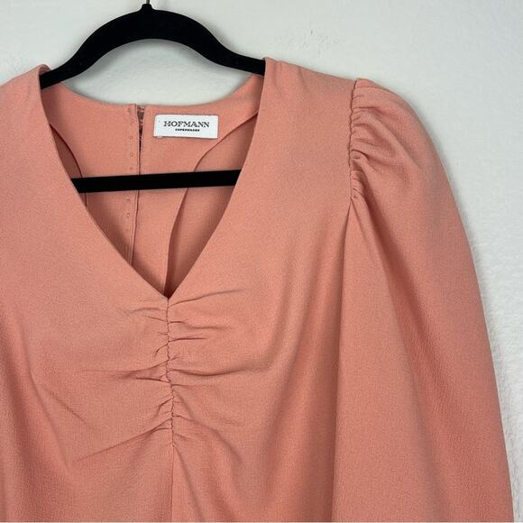 HOFMANN Copenhagen | Light Pink Long Puff Sleeve MIRA Blouse in Apricot Ice 38 6 - Picture 6 of 13